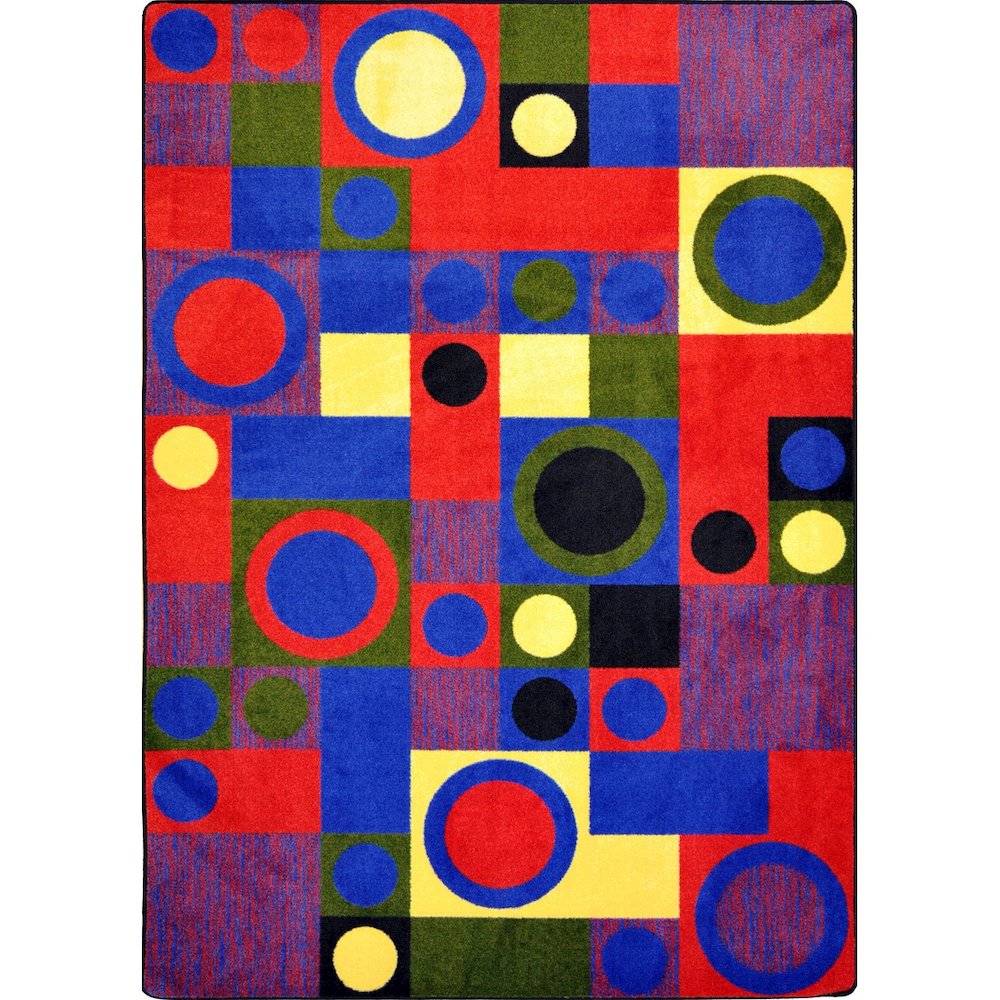 Kid Essentials City Block 10'9" x 13'2" Area Rug in Color Red