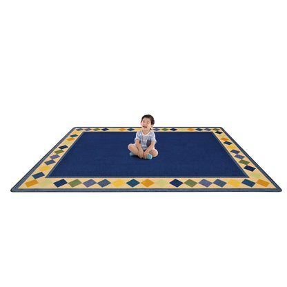 Kid Essentials Delightful Diamonds 10'9" x 13'2" Area Rug in Color Multi