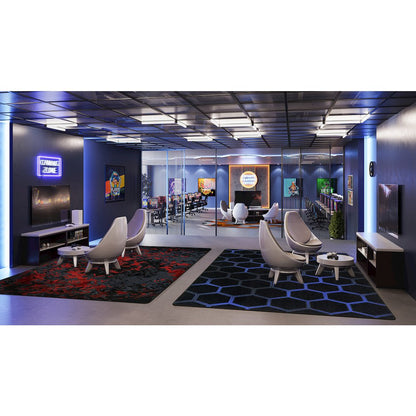 Kid Essentials Eruption 10'9" x 13'2" Area Rug in Color Ruby