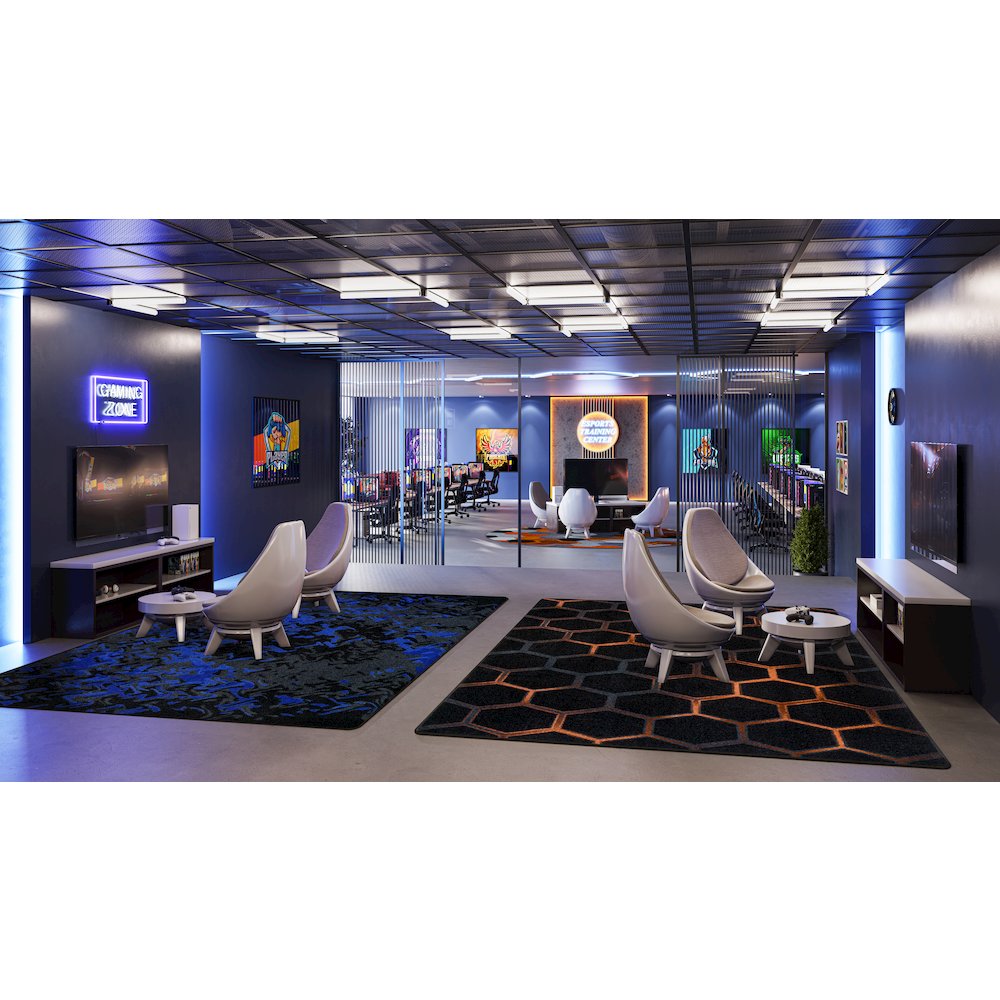 Kid Essentials Eruption 10'9" x 13'2" Area Rug in Color Sapphire