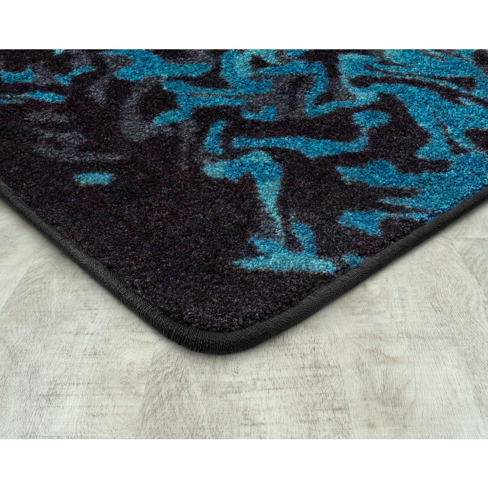 Kid Essentials Eruption 10'9" x 13'2" Area Rug in Color Teal