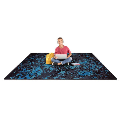 Kid Essentials Eruption 10'9" x 13'2" Area Rug in Color Teal