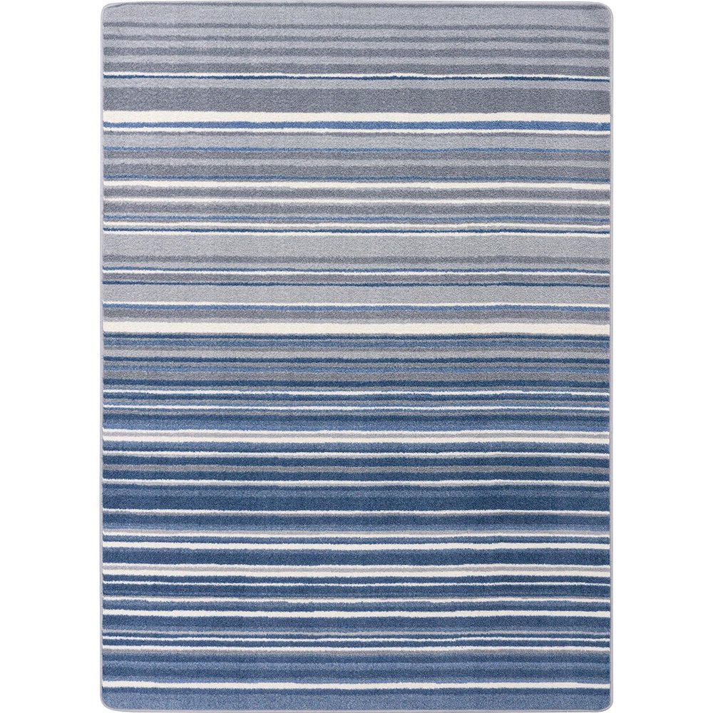 Kid Essentials Fine Line 10'9" x 13'2" Area Rug in Color Marine