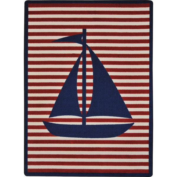 Kid Essentials Following Seas 10'9" x 13'2" Area Rug in Color Blue