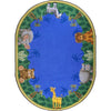 Kid Essentials Jungle Friends 10'9" x 13'2" Oval Area Rug in Color Multi