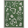 Playful Patterns Kid's Art 10'9" x 13'2" Area Rug in Color Green