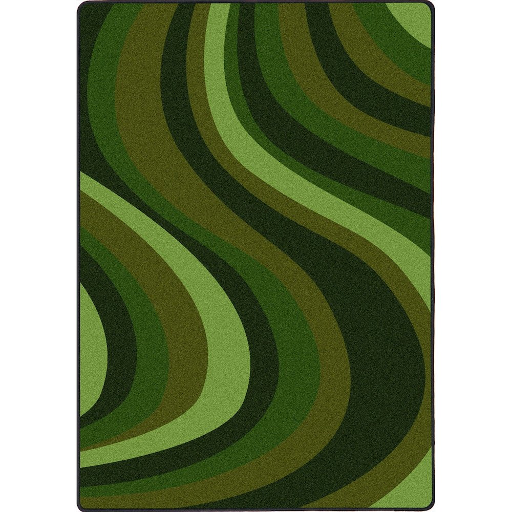 Kid Essentials On the Curve 10'9" x 13'2" Area Rug in Color Green
