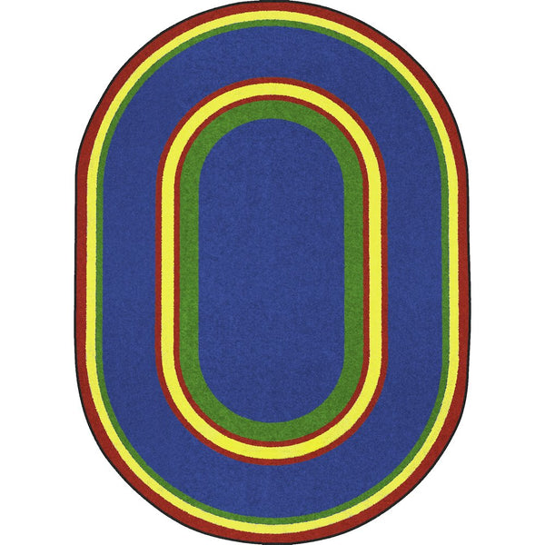 Kid Essentials Ripples 10'9" x 13'2" Oval Area Rug in Color Primary