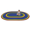 Kid Essentials Ripples 10'9" x 13'2" Oval Area Rug in Color Primary