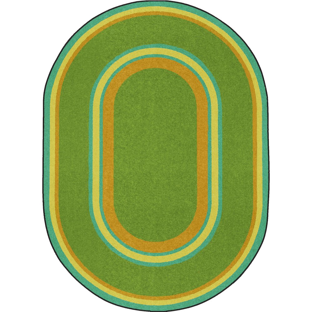 Kid Essentials Ripples 10'9" x 13'2" Oval Area Rug in Color Retro