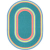 Kid Essentials Ripples 10'9" x 13'2" Oval Area Rug in Color Teen