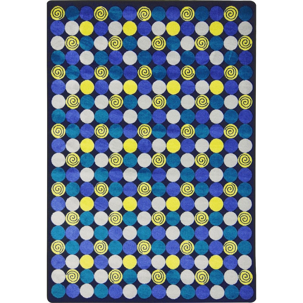 Kid Essentials Roundabout 10'9" x 13'2" Area Rug in Color Blue