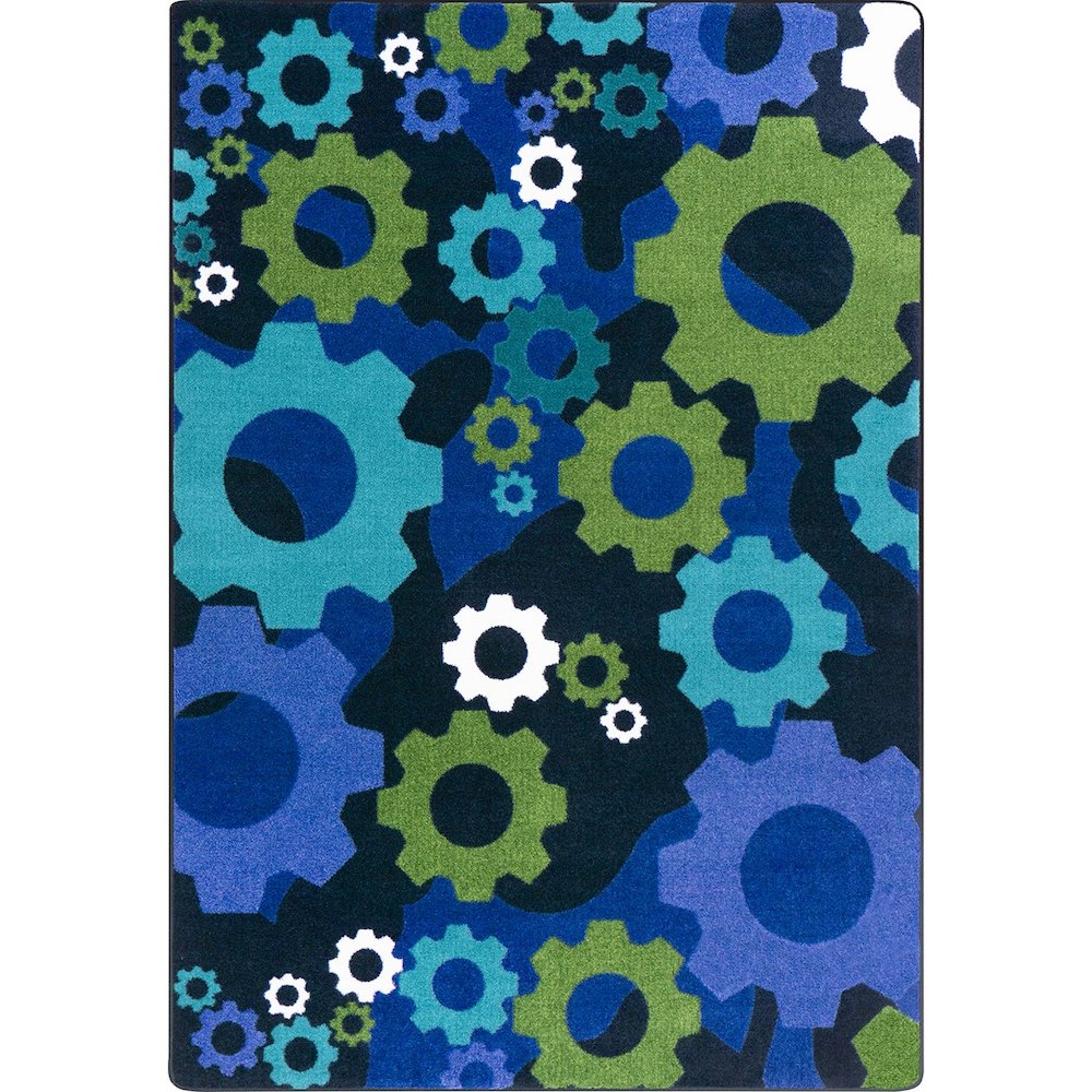 Kid Essentials Shifting Gears 10'9" x 13'2" Area Rug in Color Violet