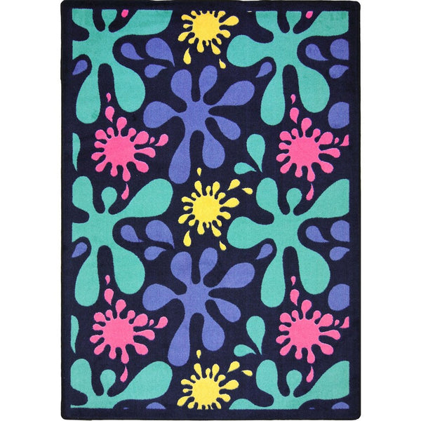 Kid Essentials Splat 10'9" x 13'2" Area Rug in Color Navy