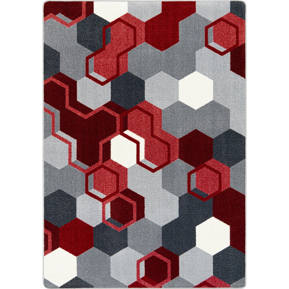 Kid Essentials Team Up 3'10" x 5'4" Area Rug in Color Red