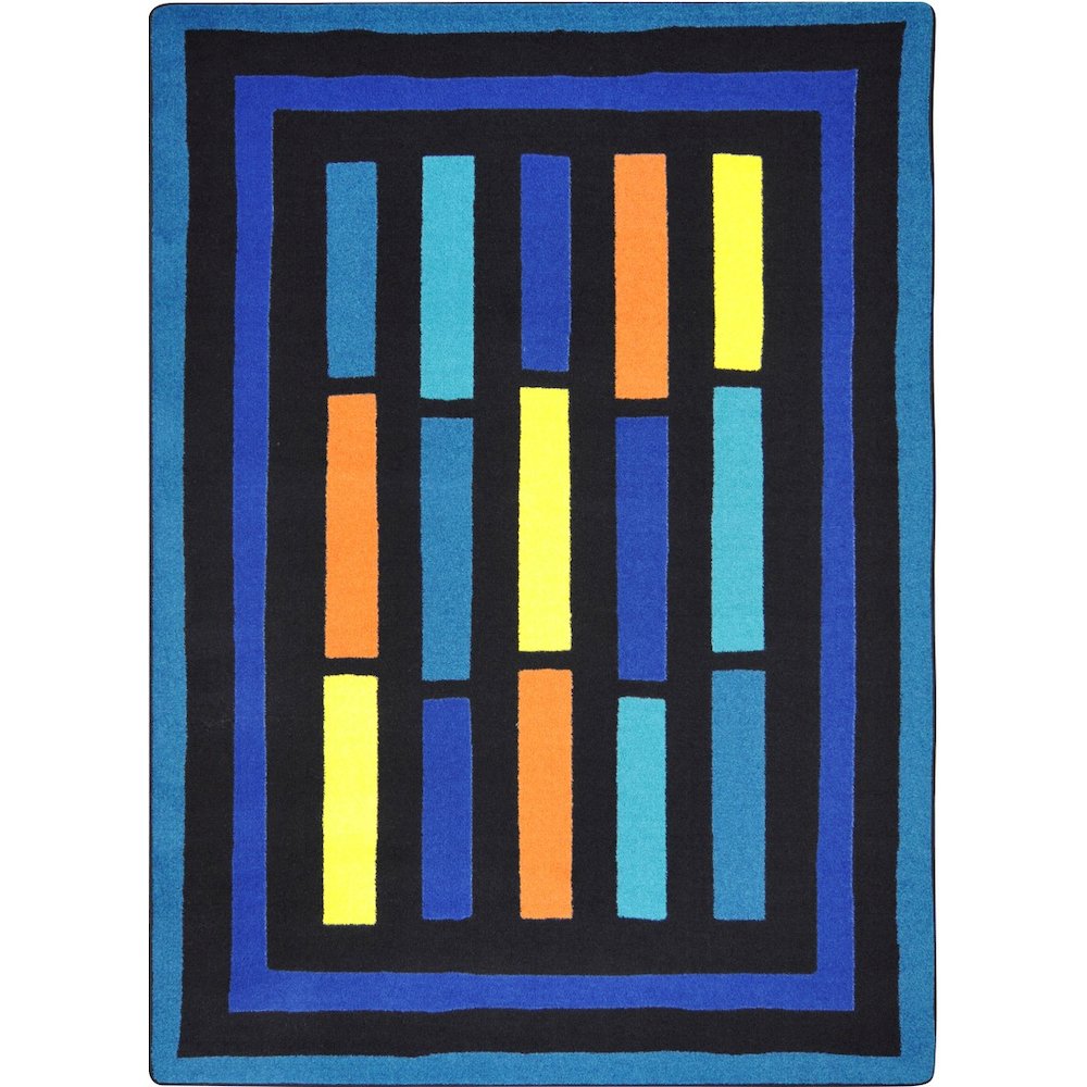 Kid Essentials Traffic Jam 10'9" x 13'2" Area Rug in Color Blue
