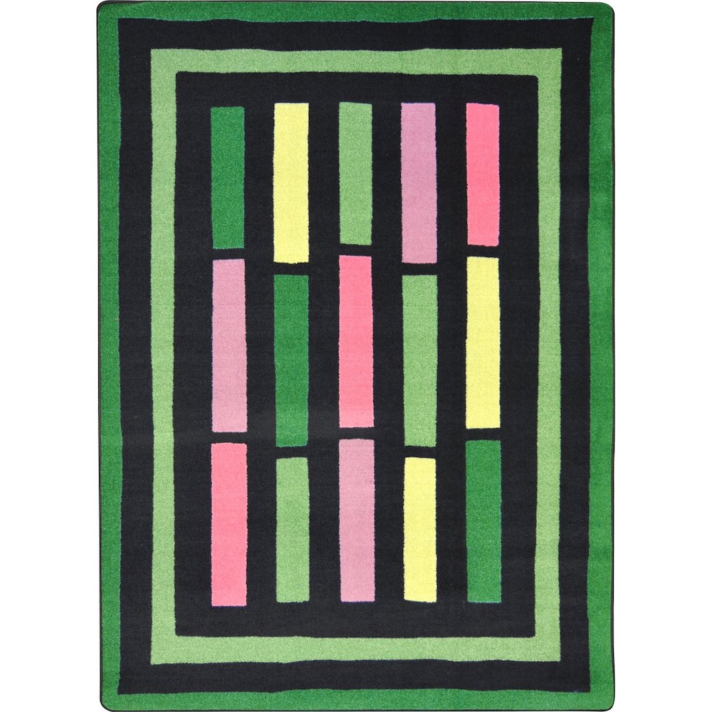 Kid Essentials Traffic Jam 10'9" x 13'2" Area Rug in Color Green