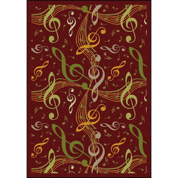 Kid Essentials Virtuoso 10'9" x 13'2" Area Rug in Color Burgundy
