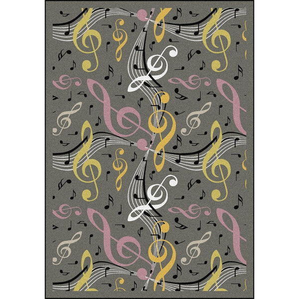 Kid Essentials Virtuoso 10'9" x 13'2" Area Rug in Color Gray