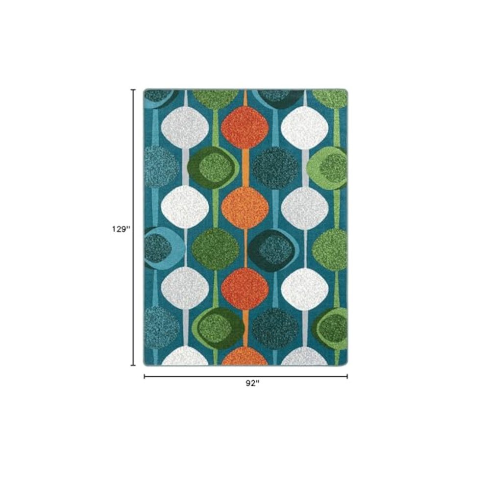 Kid Essentials String Along 7'8" x 10'9" Area Rug in Color Citrus