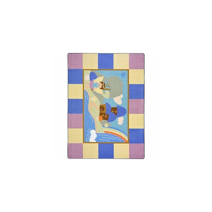Kid Essentials Lil' Fairy 5'4" Round Area Rug in Color Multi