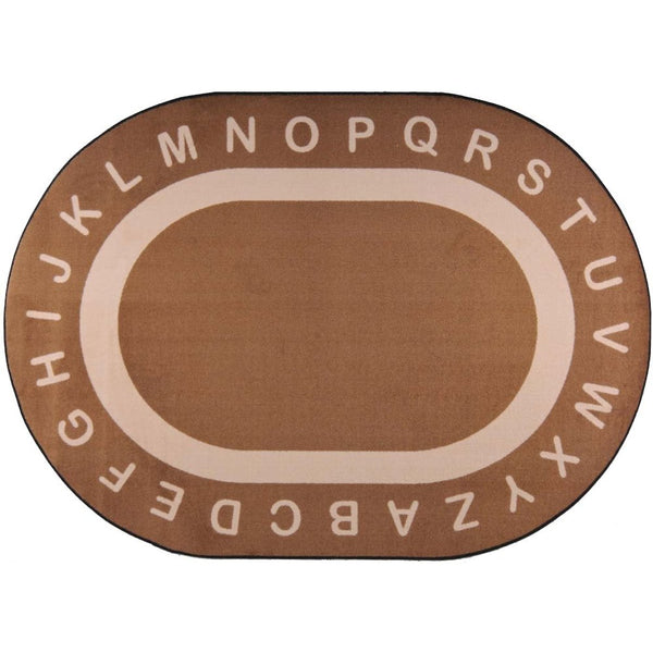 Kid Essentials Endless Alphabet 10'9" x 13'2" Area Rug in Color Mocha