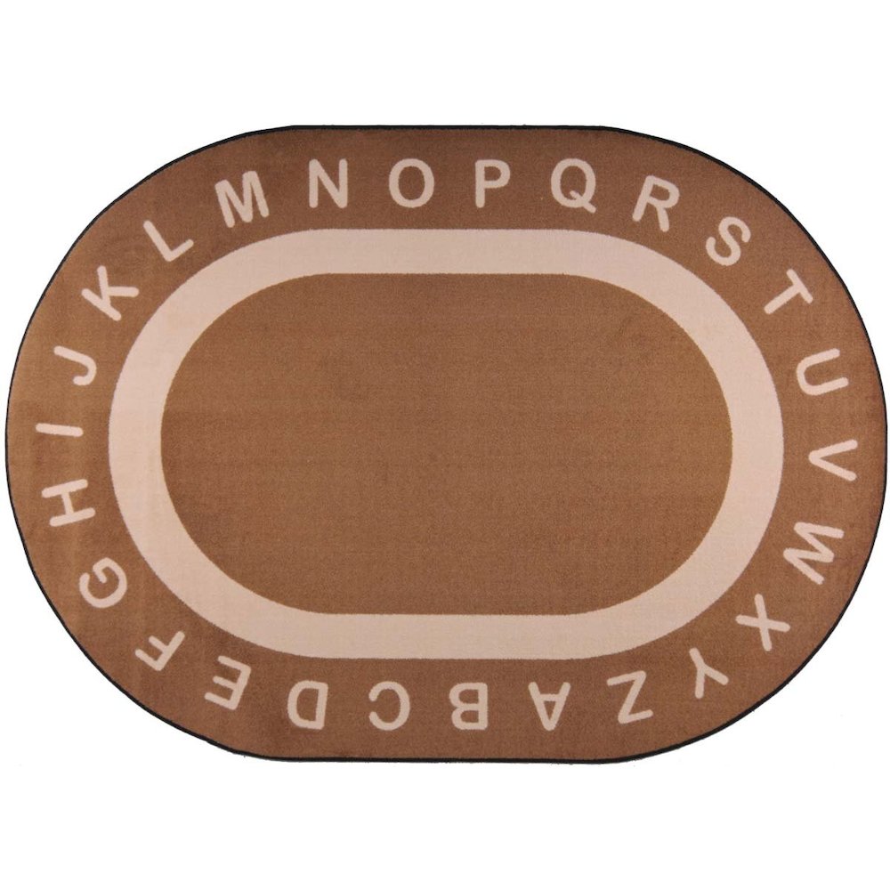 Kid Essentials Endless Alphabet 10'9" x 13'2" Area Rug in Color Mocha