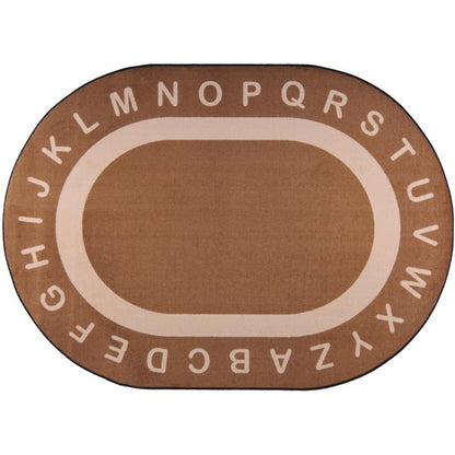 Kid Essentials Endless Alphabet 10'9" x 13'2" Area Rug in Color Mocha
