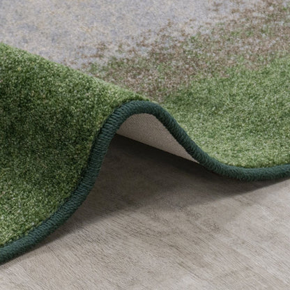 Kid Essentials Urban Edges 5'4" Round Area Rug in Color Meadow