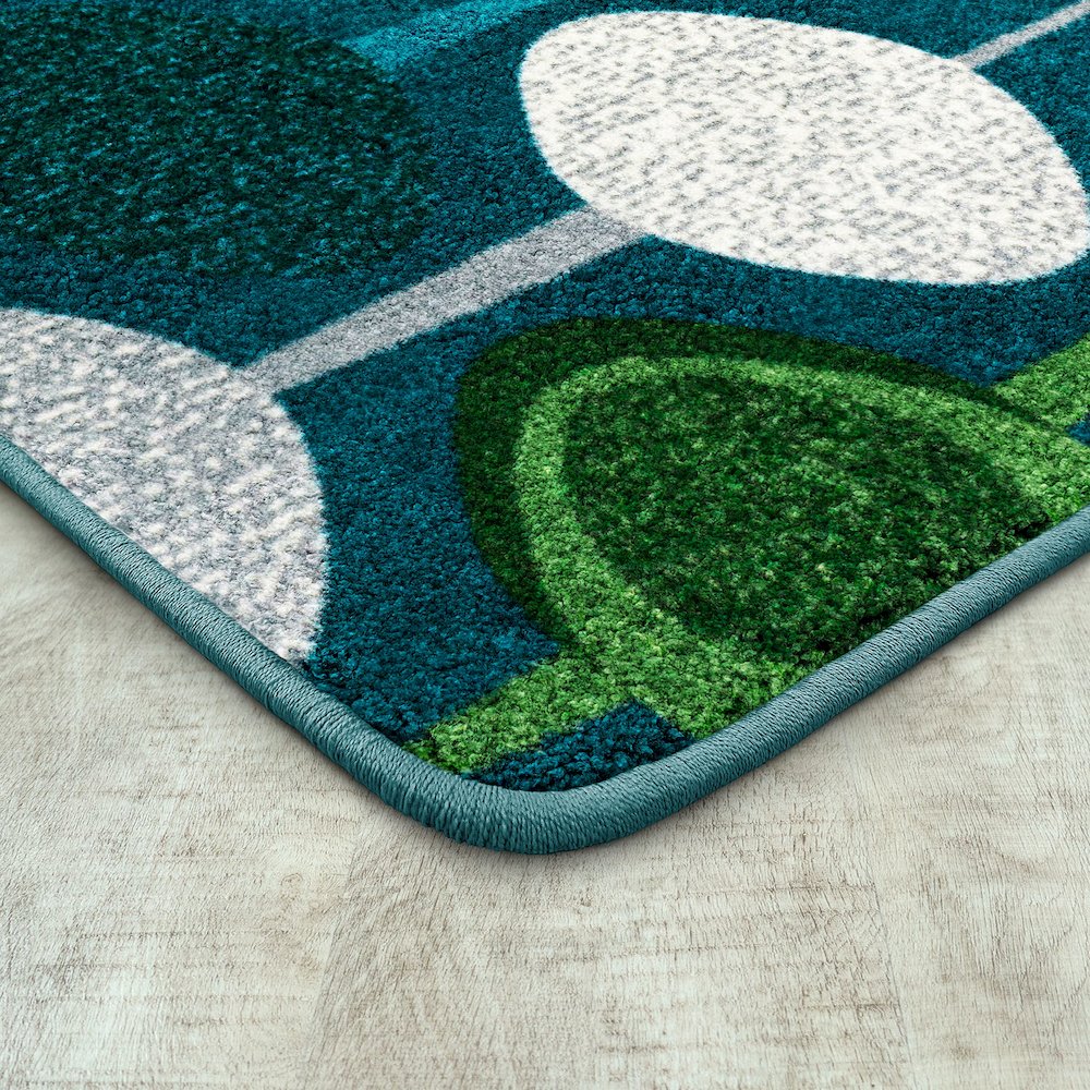 Kid Essentials String Along 10'9" x 13'2" Area Rug in Color Citrus