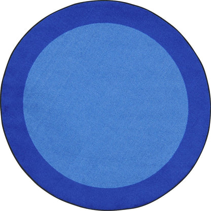 Kid Essentials All Around 7'7" Round Area Rug in Color Blue