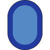 Kid Essentials All Around 5'4" x 7'8" Oval Area Rug in Color Blue