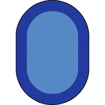Kid Essentials All Around 5'4" x 7'8" Oval Area Rug in Color Blue