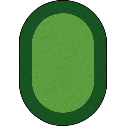 Kid Essentials All Around 5'4" x 7'8" Oval Area Rug in Color Green