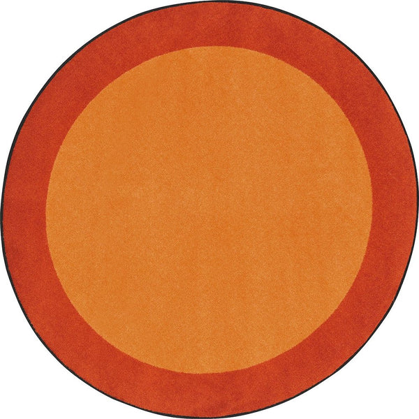 Kid Essentials All Around 7'7" Round Area Rug in Color Orange