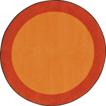 Kid Essentials All Around 7'7" Round Area Rug in Color Orange