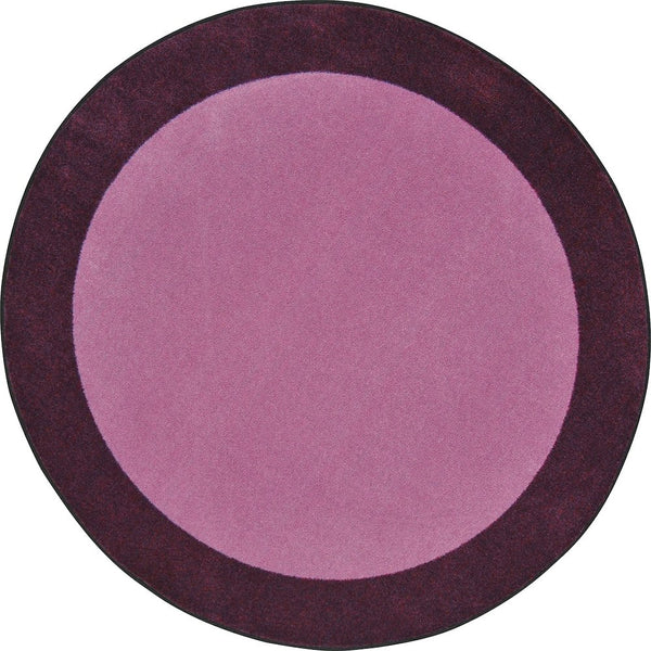 Kid Essentials All Around 7'7" Round Area Rug in Color Purple