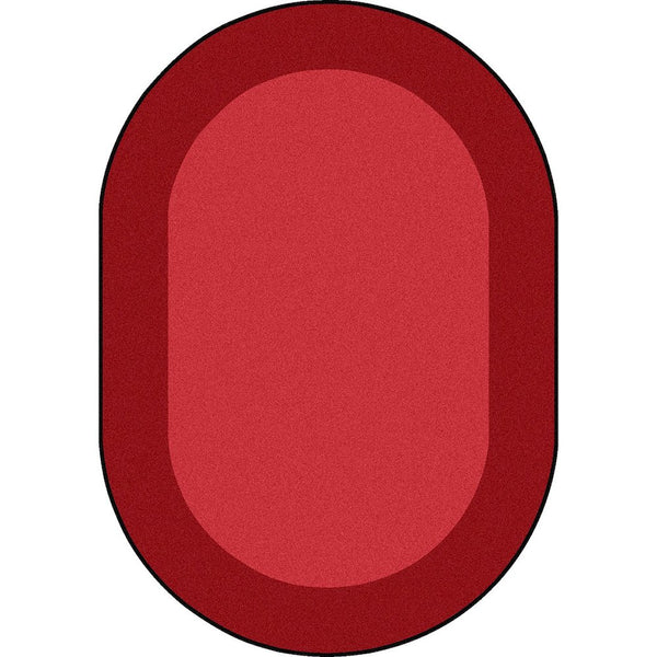 Kid Essentials All Around 5'4" x 7'8" Oval Area Rug in Color Red