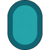 Kid Essentials All Around 5'4" x 7'8" Oval Area Rug in Color Teal