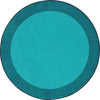 Kid Essentials All Around 7'7" Round Area Rug in Color Teal