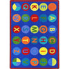 Kid Essentials Alpha-Dots 5'4" x 7'8" Area Rug in Color Multi