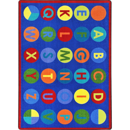 Kid Essentials Alpha-Dots 5'4" x 7'8" Area Rug in Color Multi