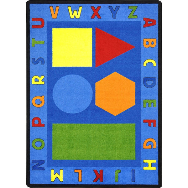 Kid Essentials Alphabet Shapes 5'4" x 7'8" Area Rug in Color Multi