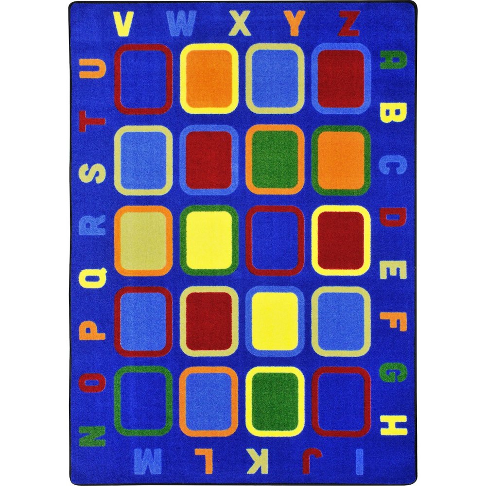 Kid Essentials Alphabet Tiles 5'4" x 7'8" Area Rug in Color Multi