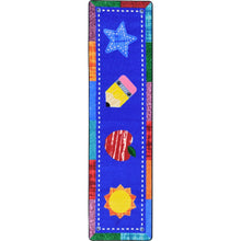 Kid Essentials Alphabet Upcycle 2'1" x 7'8" Runner Area Rug in Color Multi