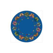 Kid Essentials Butterfly Delight 13'2" Round Area Rug in Color Multi