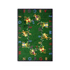 Kid Essentials Monkey Business 13'2" Round Area Rug in Color Green