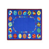 Kid Essentials Bouncy Balls 5'4" x 7'8" Oval Area Rug in Color Multi