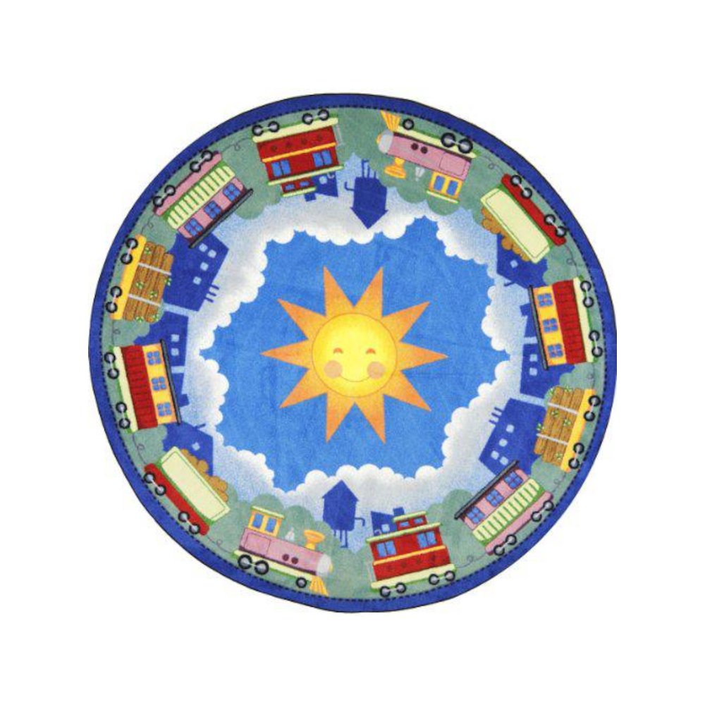Kid Essentials In Training 5'4" x 7'8" Oval Area Rug in Color Multi