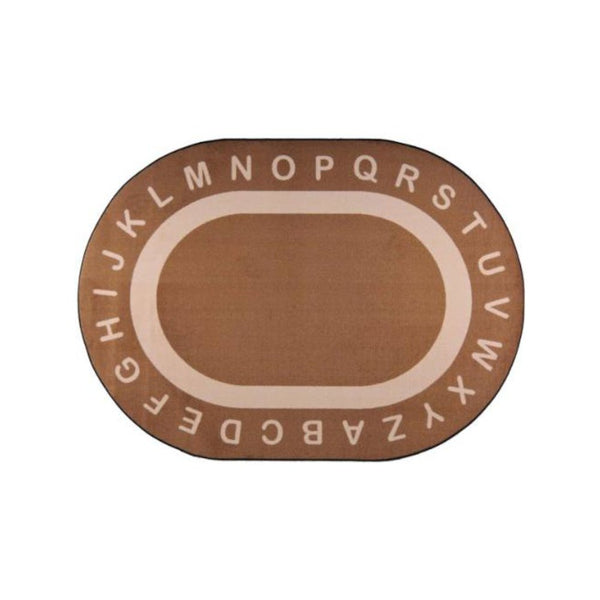 Kid Essentials Endless Alphabet 5'4" x 7'8" Area Rug in Color Mocha